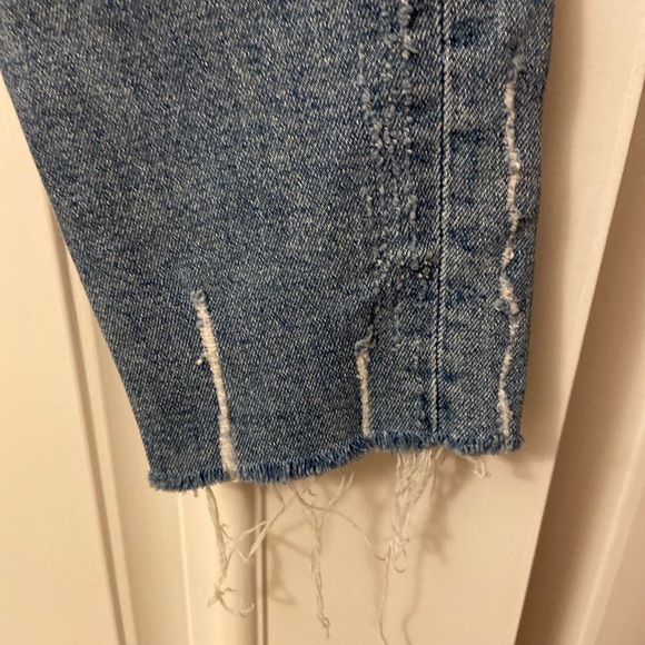 ZARA Skinny Blue Jeans with Frayed Hem - Picture 5 of 11